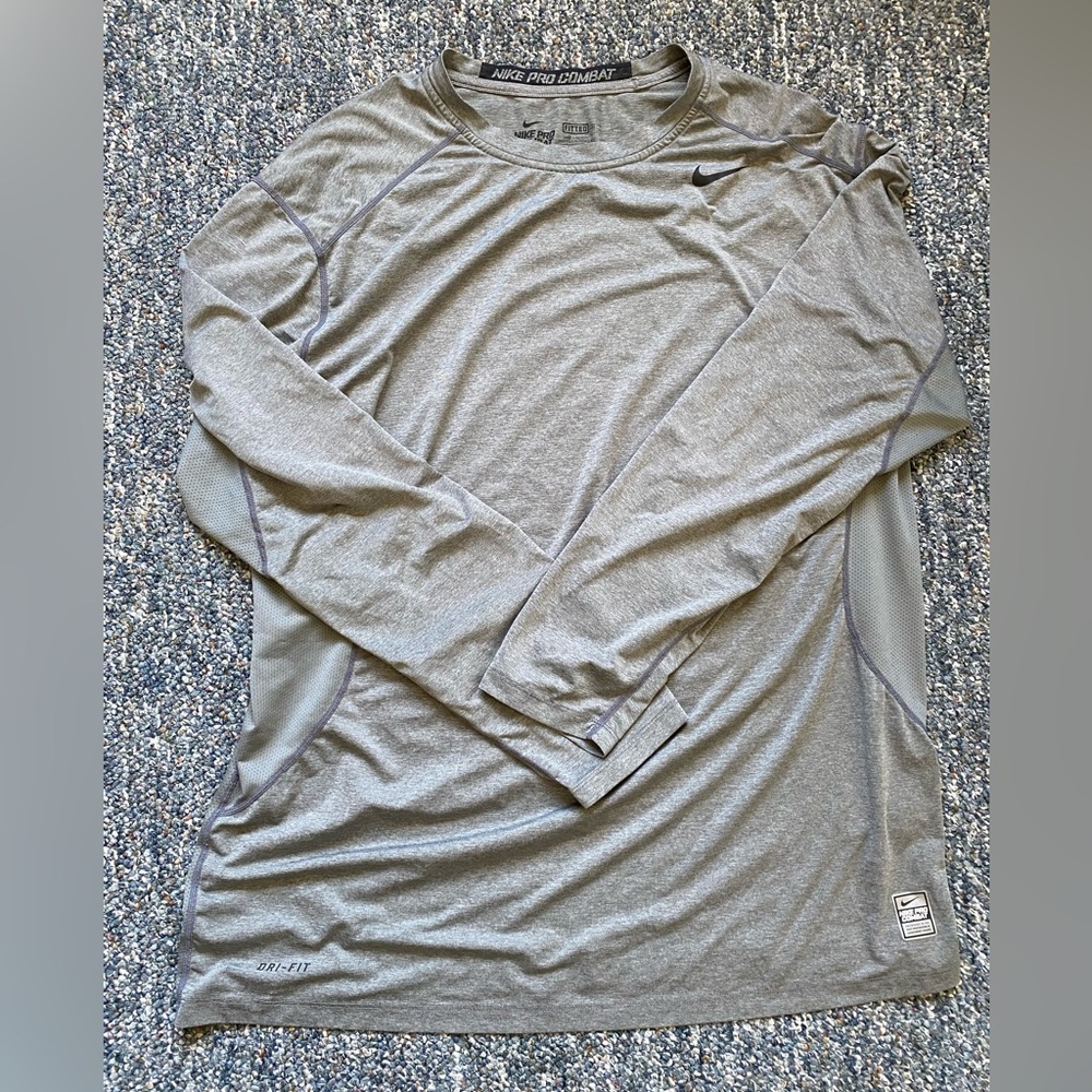 XXL Men’s nike pro combat grey long sleeve